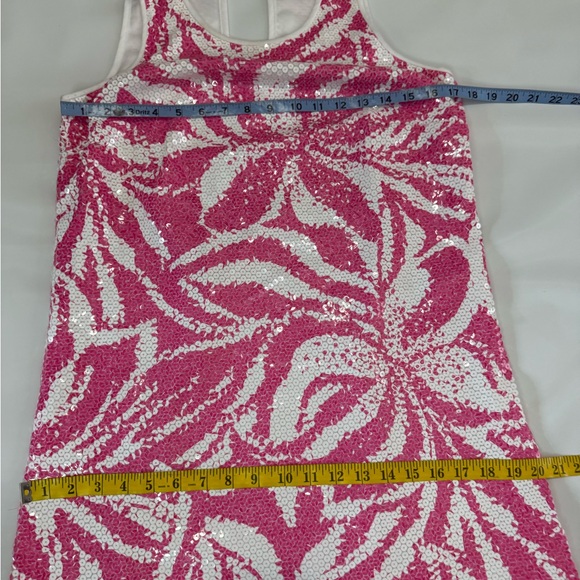 Lilly Pulitzer Airbella sequin shift dress  Pink &White Patterned Dress size 6 - Picture 9 of 12